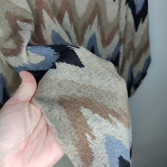 Tacera Sand Print Abstract Shirt Dress - Picture 5 of 9